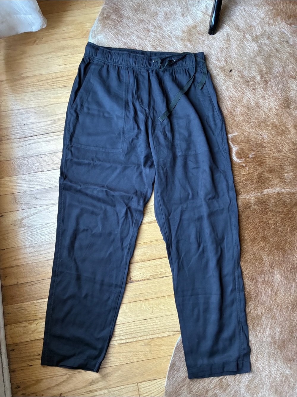 Ischiko Black Drawstring Casual Pants size medium